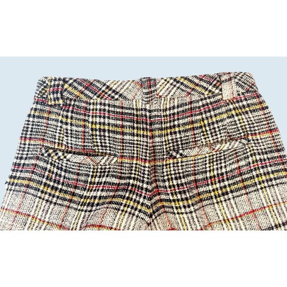 FREE PEOPLE Good Vibes Mid Rise Straight Leg Plaid Pants Sz 6 - Picture 6 of 8